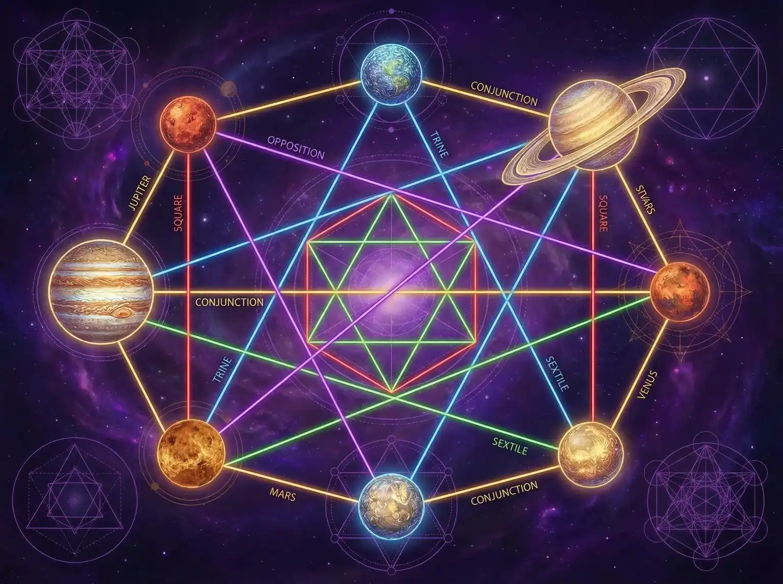 行星相位解读 - XZL仙踪林 | 占星学进阶